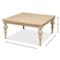 Jared French Country Brown Mango Wood Square Coffee Table