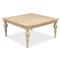 Jared French Country Brown Mango Wood Square Coffee Table