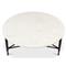 Elise French Country White Marble Black Iron Round Coffee Table