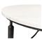Elise French Country White Marble Black Iron Round Coffee Table