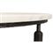 Elise French Country White Marble Black Iron Round Coffee Table