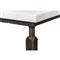 Elise French Country White Marble Black Iron Square Coffee Table
