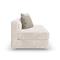 Abrielle Modern Beige Performance Upholstered Armless Loveseat