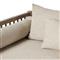 Amara Coastal Beach Beige Upholstered Teak Wood Outdoor Sofa - 86&quot;W