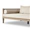 Amara Coastal Beach Beige Upholstered Teak Wood Outdoor Sofa - 86&quot;W