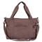 Payton Mid Century Brown Canvas Wine and Cheese Picnic Bag
