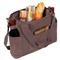 Payton Mid Century Brown Canvas Wine and Cheese Picnic Bag