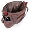 Payton Mid Century Brown Canvas Wine and Cheese Picnic Bag