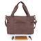 Payton Mid Century Brown Canvas Wine and Cheese Picnic Bag