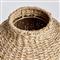 Zuri Coastal Beach Brown Woven Seagrass Round Decorative Table Vase