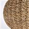 Zuri Coastal Beach Brown Woven Seagrass Round Decorative Table Vase