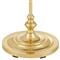 Shevone Traditional Polished Brass Iron Natural Woven Floor Lamp