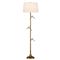 Porto French Country Antique Brass Aluminum Floor Lamp
