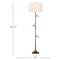 Porto French Country Antique Brass Aluminum Floor Lamp