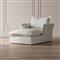 Alanna Modern Classic Braden Bisque Chaise Lounge