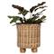 Juliska Provence Coastal Beach Whitewash Woven Rattan Round Planter