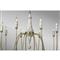 Clay French Distressed Vintage Gold Iron Column Chandelier - Large