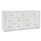 Livia Modern Classic White Faux Linen Dresser