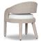 Alexander Coastal Off White Upholstered Beige Woven Outdoor Dining Arm Chair