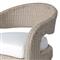 Alexander Coastal Off White Upholstered Beige Woven Outdoor Dining Arm Chair