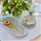 Juliska Villa Seville French Country Chambray Floral Ceramic Hostess Tray