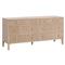 Mira Coastal Beach Natural Oak Wood Iron Pulls Double Dresser