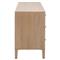 Mira Coastal Beach Natural Oak Wood Iron Pulls Double Dresser