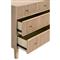 Mira Coastal Beach Natural Oak Wood Iron Pulls Double Dresser