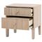 Mira Coastal Beach Natural Oak Wood Iron Pulls Nightstand