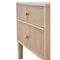 Mira Coastal Beach Natural Oak Wood Iron Pulls Nightstand