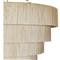Palecek Everly Coastal Natural Abaca Rope Taupe Metal Frame 5 Tier Chandelier