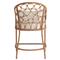 Camilla Coastal Beach Off White Upholstered Natural Woven Rattan Counter Stool