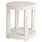 Carter Coastal Beach White Sand Oak Round End Table
