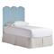Bennett Coastal Beach Light Blue Oak Wave Headboard - Twin