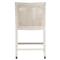 Camilla Coastal Beach Off White Upholstered Seat Woven Rattan Counter Stool