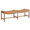 Bennett Coastal Beach Natural Rattan Oak Entryway Bench