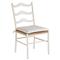 Camilla Coastal Off White Upholstered Woven Rush Dining Side Chair - Set of 2