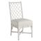 Camilla Coastal Beach Off White Upholstered Rattan Dining Side Chair - Set of 2
