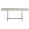 Carter Modern Classic White Sand Oak Clear Acrylic Rectangular Desk