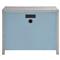Bennett Coastal Beach Blue Seagrass Wrapped Bachelor Chest