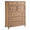 Bennett Coastal Beach Brown Oak Tall Chest Dresser