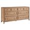 Bennett Coastal Beach Brown Oak Double Dresser