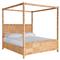 Bennett Coastal Beach Natural Rattan Canopy Bed - Queen