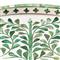 Adeline French Country Green Floral Bone White Resin Round Decorative Tray