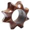 Twist Rustic Lodge Brown Wood Sun Napkin Ring - Set of 4