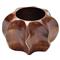 Twist Rustic Lodge Brown Wood Sun Napkin Ring - Set of 4