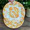 Sicily Global Bazaar Orange Melamine Floral Dinner Plate
