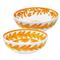 Sicily Global Bazaar Orange Melamine Floral Serving Bowl