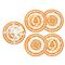 Sicily Global Orange Melamine Floral Appetizer Plate - Set of 4