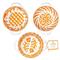 Sicily Global Orange Melamine Floral Mini Handled Bowl - Set of 3